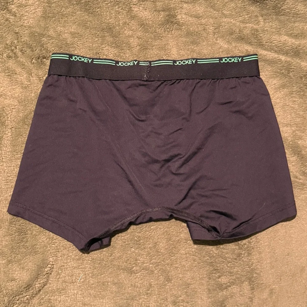 Jockey Black Boxer Briefs with Green Accents - Picture 3 of 7